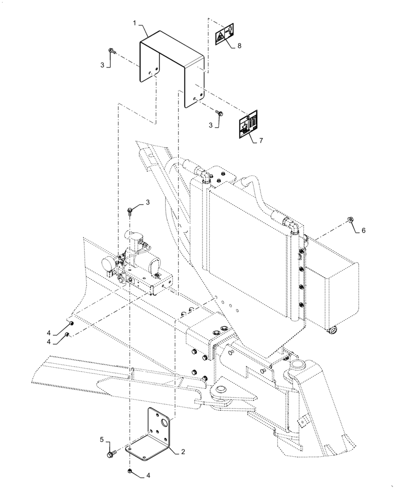 Схема запчастей Case IH 1255 - (79.904.AI[03]) - MANUAL COMPRESSOR MOUNT WITH PTO (79) - PLANTING