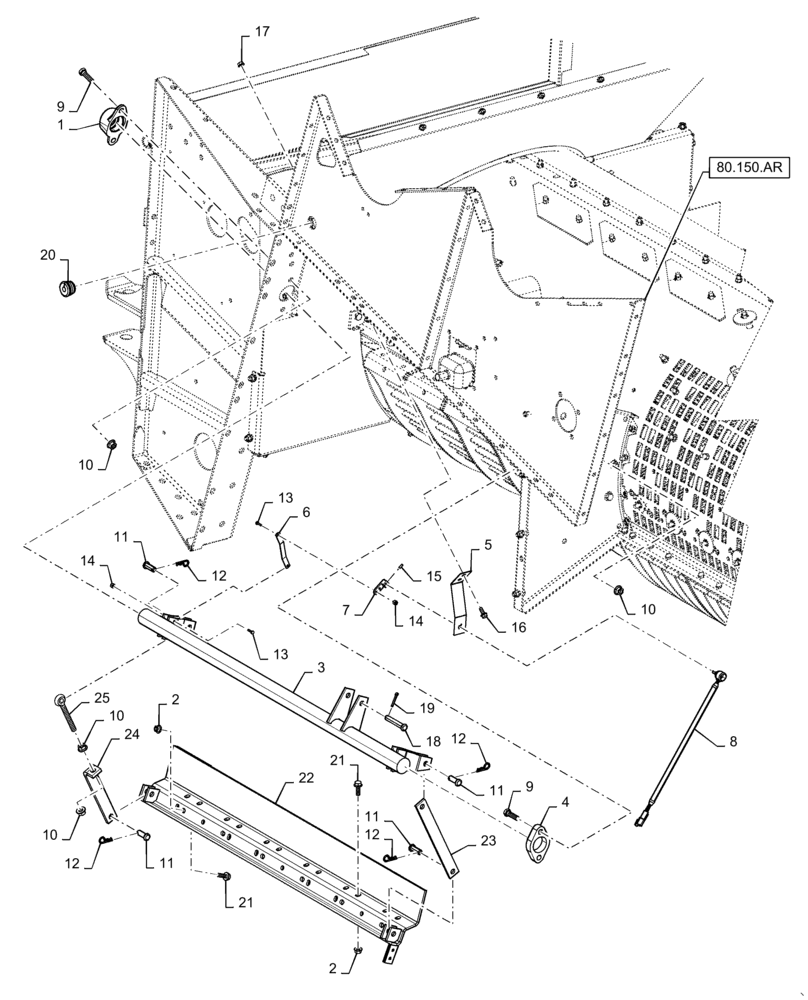 Схема запчастей Case IH 7140 - (66.110.AF) - CONCAVE CONTROL ASSY (66) - THRESHING