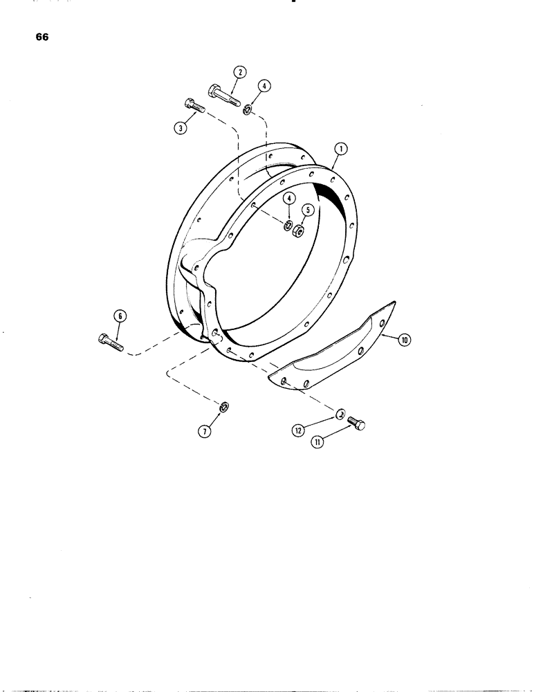 Схема запчастей Case IH 336D - (066) - FLYWHEEL HOUSING, NUMBER TWO, S.A.E., C 