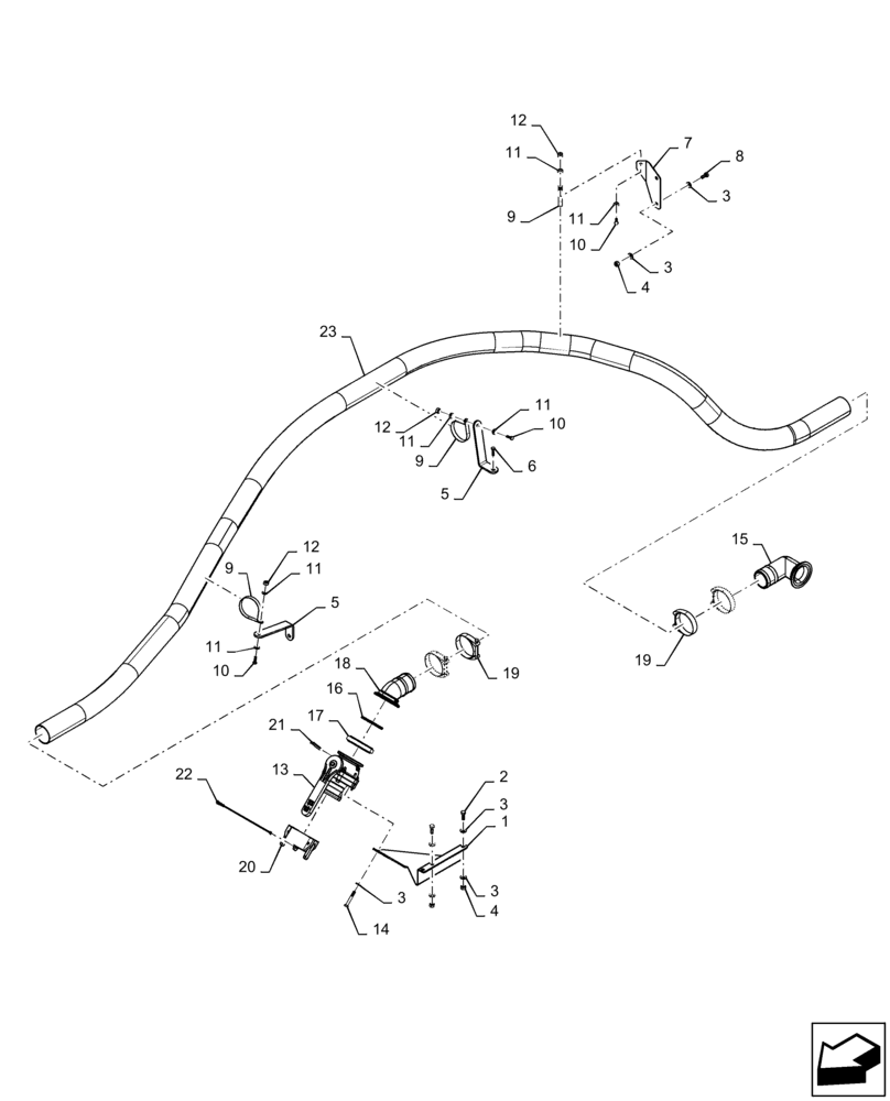 Схема запчастей Case IH PATRIOT 3340 - (78.110.AA[05]) - FRONT FILL PLUMBING, 3" (78) - SPRAYING