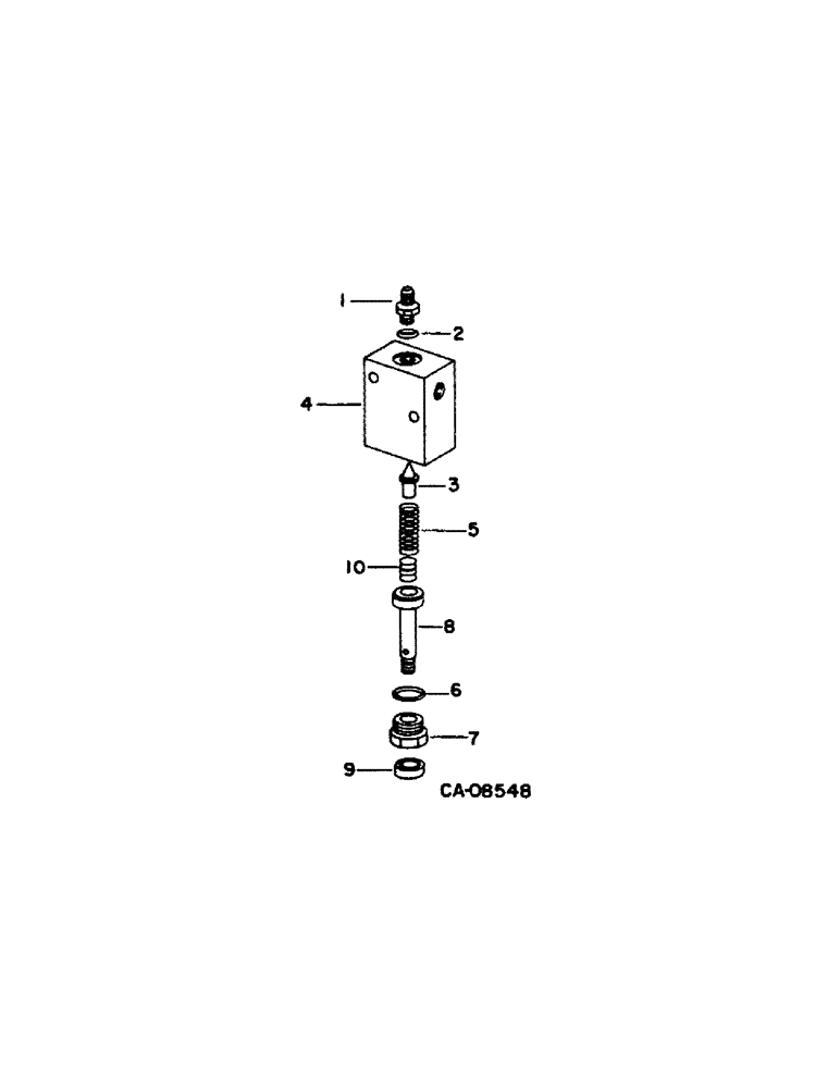 Схема запчастей Case IH 1440 - (10-48[A]) - HYDRAULICS, FOOT-N-INCH VALVE (07) - HYDRAULICS