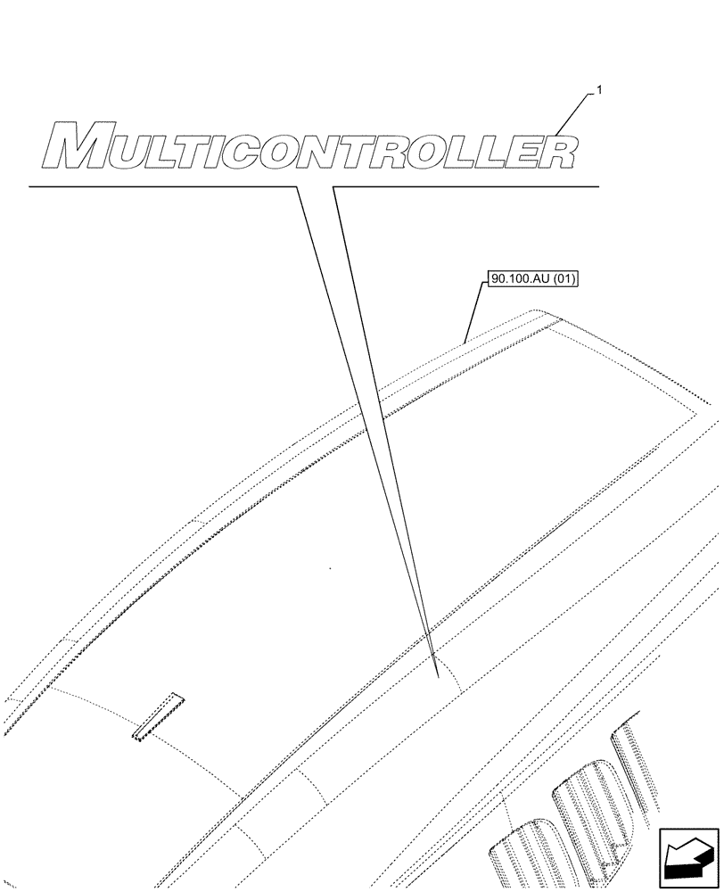 Схема запчастей Case IH MAXXUM 115 - (90.108.AD[06]) - VAR - 392208, 744940 - EMBLEM, HOOD (90) - PLATFORM, CAB, BODYWORK AND DECALS