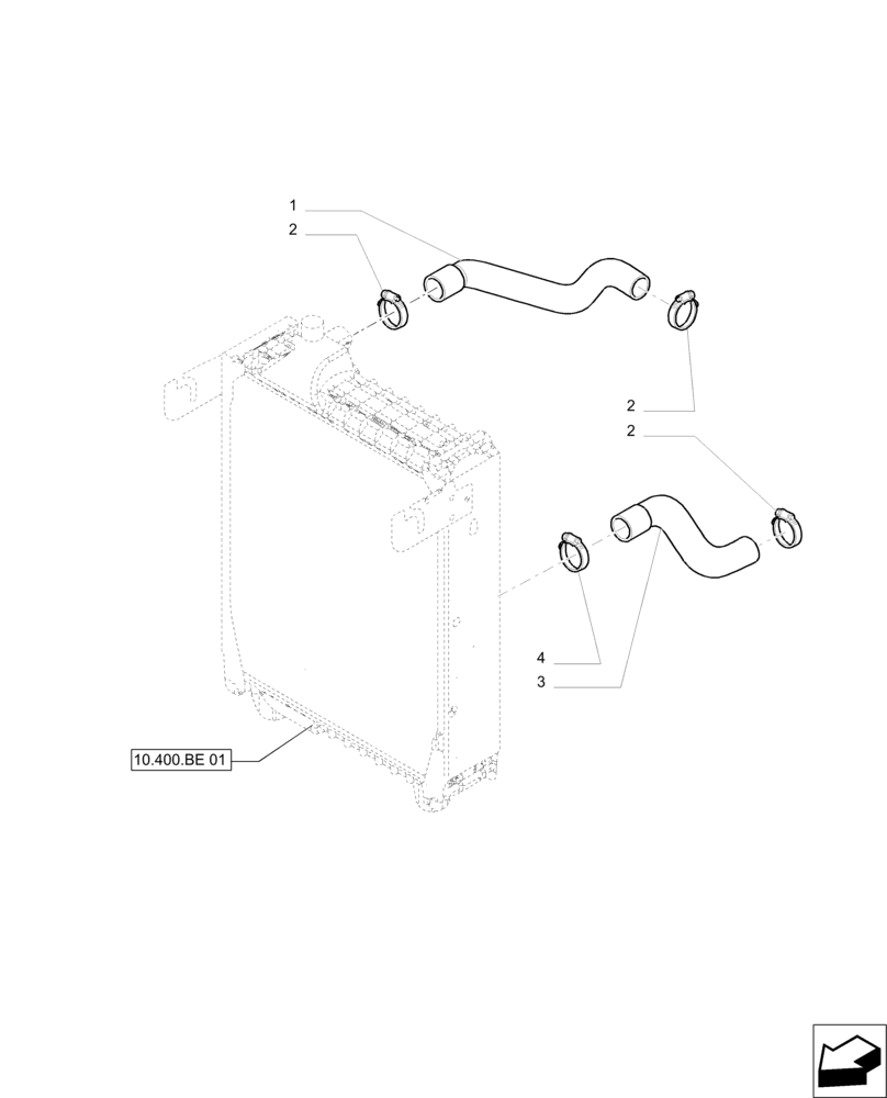 Схема запчастей Case IH PUMA 230 - (10.400.AP) - RADIATOR HOSES (10) - ENGINE