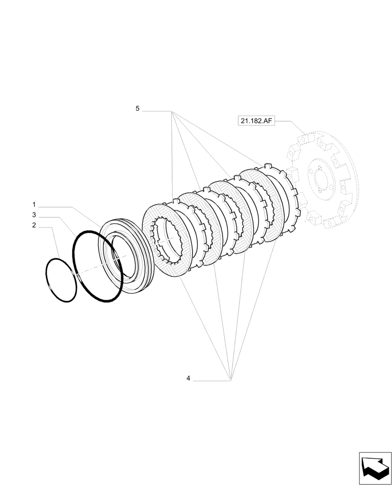 Схема запчастей Case IH PUMA 230 - (21.182.AB) - DIFFERENTIAL LOCK (21) - TRANSMISSION