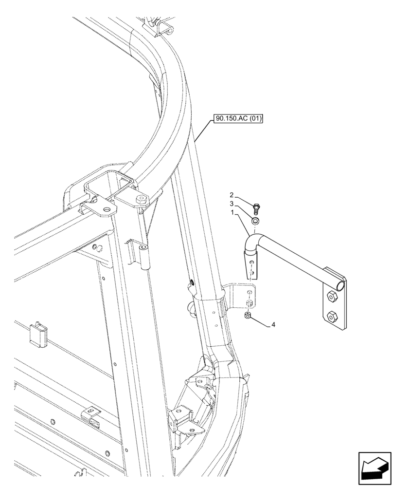 Схема запчастей Case IH FARMALL 100C - (88.100.AC) - WARNING TRIANGLE, SUPPORT (88) - ACCESSORIES