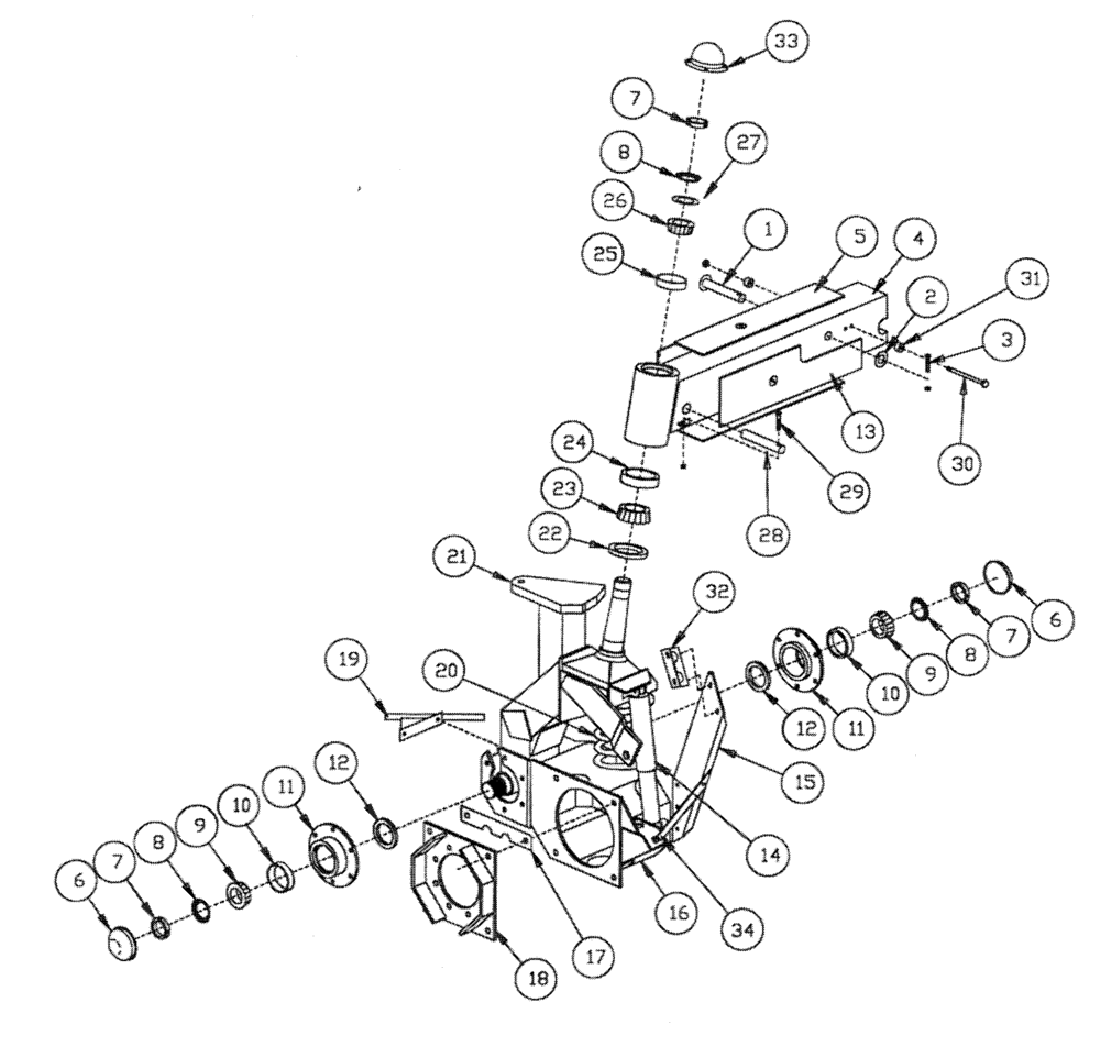 Схема запчастей Case IH PATRIOT XL - (04-001[01]) - STRUT ASSEMBLY - FRONT - ASN 381 AND BEFORE S/N 1078 Suspension & Frame