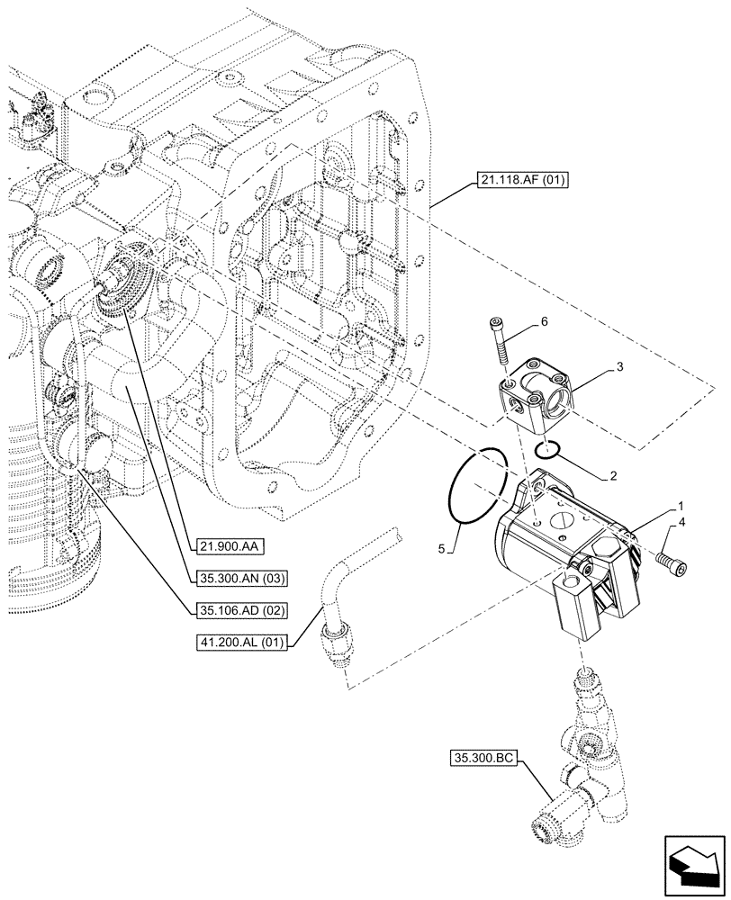 Схема запчастей Case IH MAXXUM 150 - (35.104.AA[02]) - VAR - 391828 - HYDRAULIC PUMP (35) - HYDRAULIC SYSTEMS