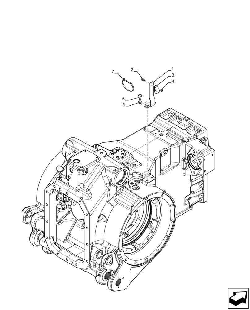 Схема запчастей Case IH MAGNUM 200 - (21.504.AK[04]) - FIXING BRACKET (21) - TRANSMISSION