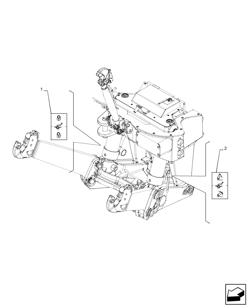 Схема запчастей Case IH PUMA 185 - (90.108.AC[04]) - VAR - 758088, 758089, 758090, 758092, 758246 - POINT HITCH, FRONT, DECALS (90) - PLATFORM, CAB, BODYWORK AND DECALS