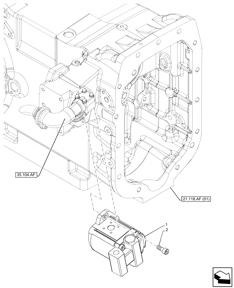 Схема запчастей Case IH MAXXUM 150 - (41.206.AA) - VAR - 391828 - POWER STEERING PUMP (41) - STEERING