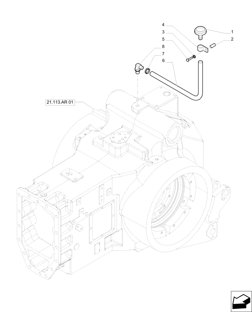 Схема запчастей Case IH PUMA 230 - (21.113.AI) - OIL BREATHER ASSEMBLY (21) - TRANSMISSION