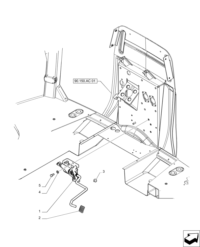 Схема запчастей Case IH PUMA 230 - (10.220.AH) - ACCELERATOR PEDAL (10) - ENGINE