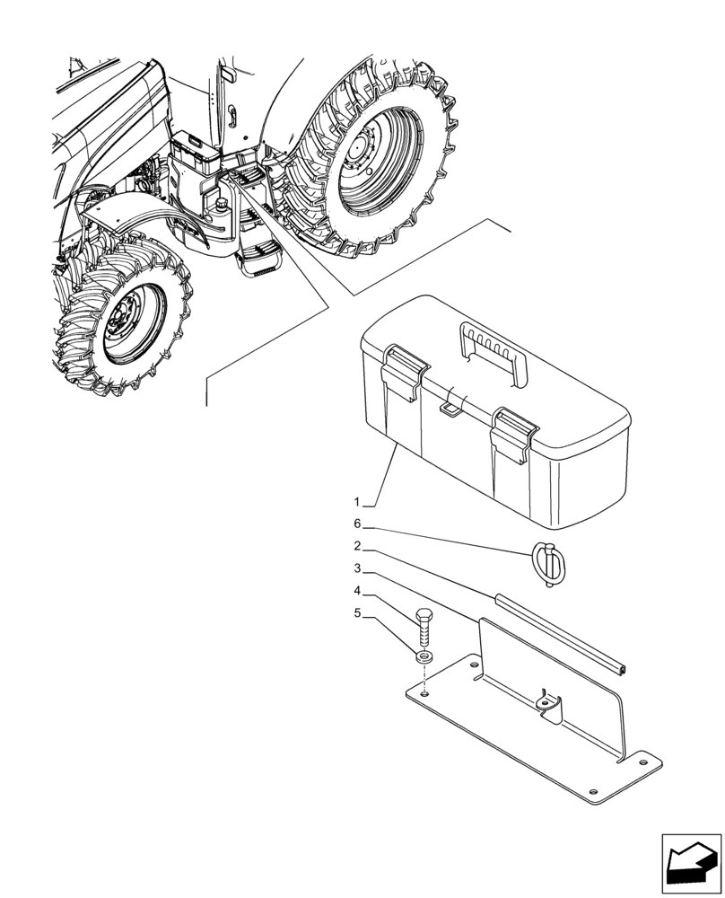 Схема запчастей Case IH PUMA 165 CVT - (88.100.AH) - VAR - 391130 , 392753 - TOOL BOX (88) - ACCESSORIES