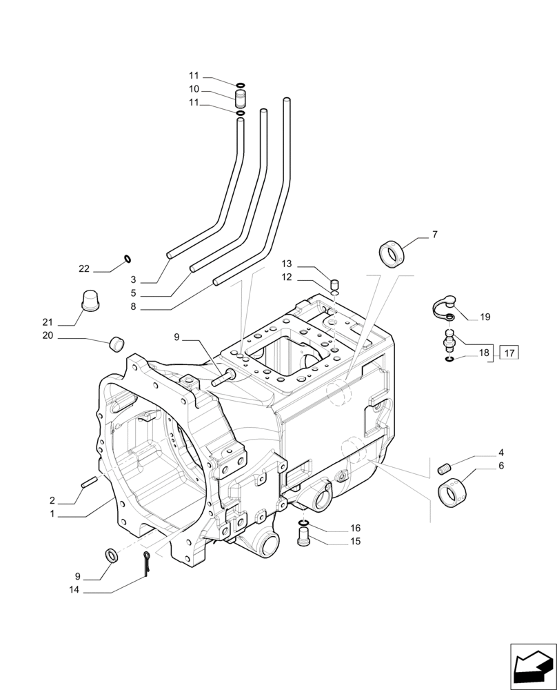 Схема запчастей Case IH PUMA 215 - (21.113.AQ[01]) - CLUTCH BOX ASSY (21) - TRANSMISSION