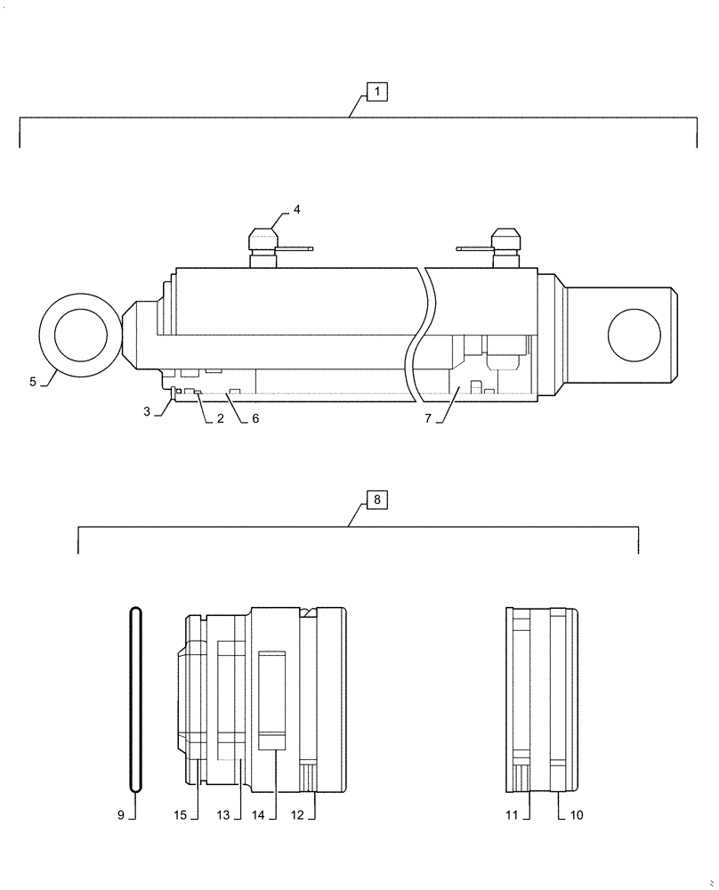 Схема запчастей Case IH L565 - (35.640.AA[01]) - LIFT CYLINDER (35) - HYDRAULIC SYSTEMS