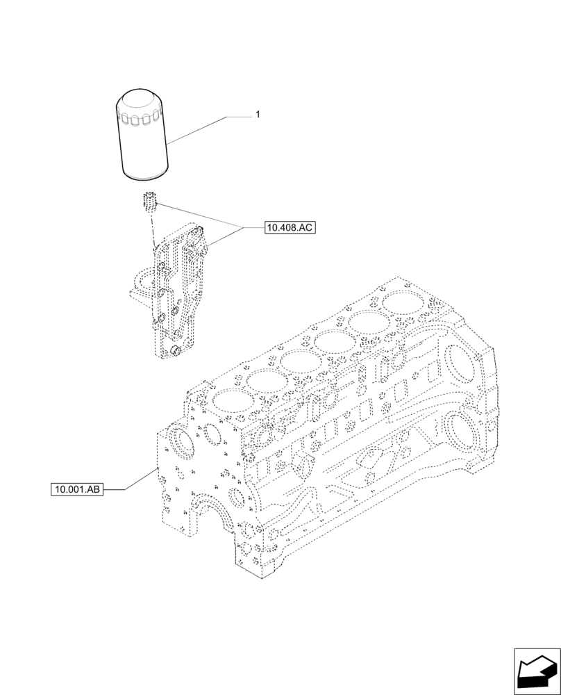 Схема запчастей Case IH PUMA 200 - (10.304.AE) - OIL FILTER (10) - ENGINE