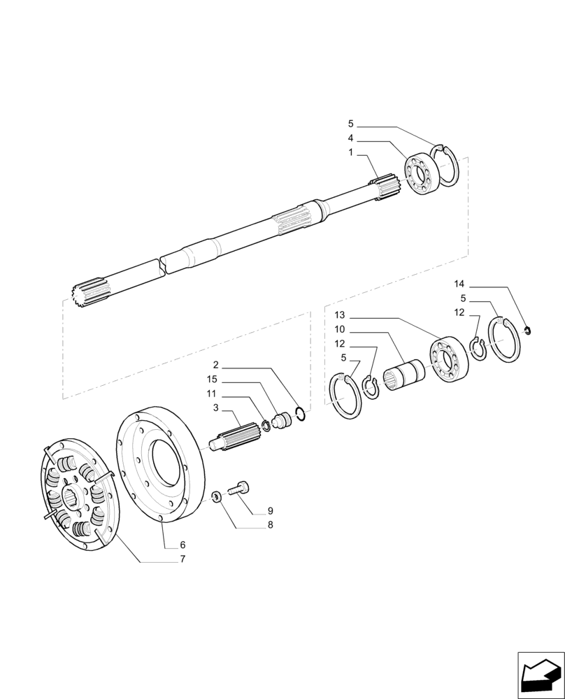 Схема запчастей Case IH PUMA 215 - (21.155.AN[11]) - DAMPER AND TRANSMISSION/PTO INPUT SHAFT (21) - TRANSMISSION