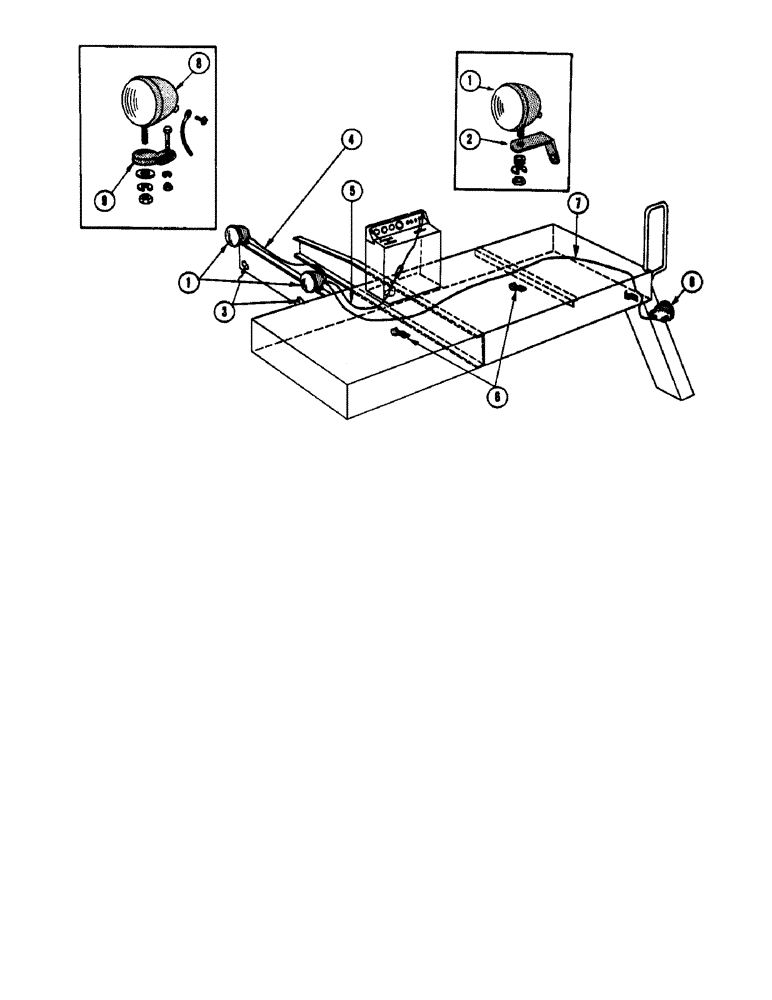 Схема запчастей Case IH 1060 - (240) - LIGHTING ATTACHMENT, BEFORE SERIAL NUMBER 8311400 (55) - ELECTRICAL SYSTEMS