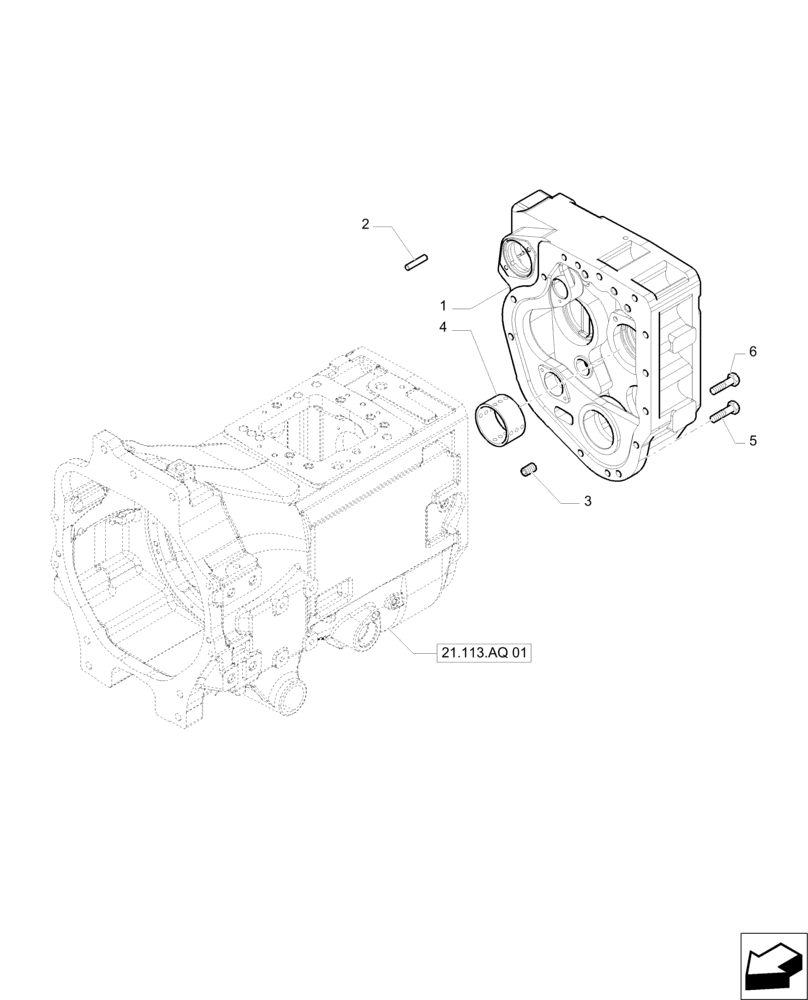 Схема запчастей Case IH PUMA 215 - (21.113.AQ[03]) - SPACER (21) - TRANSMISSION