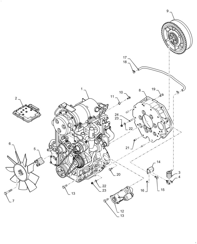 Схема запчастей Case IH FARMALL 35A - (10.001.AD[01]) - ENGINE (10) - ENGINE