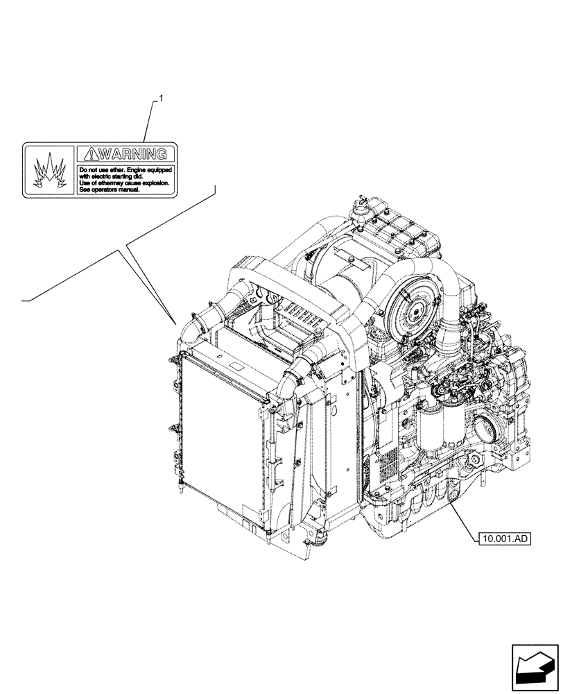 Схема запчастей Case IH MAXXUM 115 - (90.108.AC[21]) - VAR - 392208, 744940 - WARNING DECAL (90) - PLATFORM, CAB, BODYWORK AND DECALS