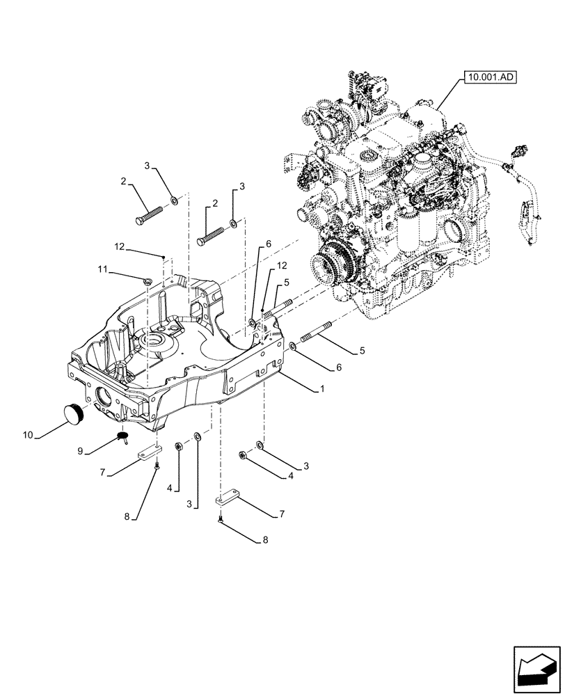 Схема запчастей Case IH MAXXUM 150 - (25.100.AV[01]) - VAR - 390811, 744790, 744965, 744966, 744968, 744969, 758471, 758472 - 4WD FRONT AXLE, SUPPORT (25) - FRONT AXLE SYSTEM