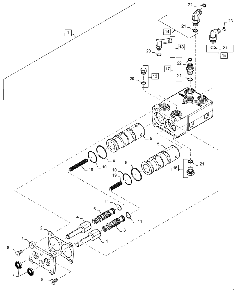 Схема запчастей Case IH 5140 - (33.202.BN[02]) - BRAKE VALVE (33) - BRAKES & CONTROLS