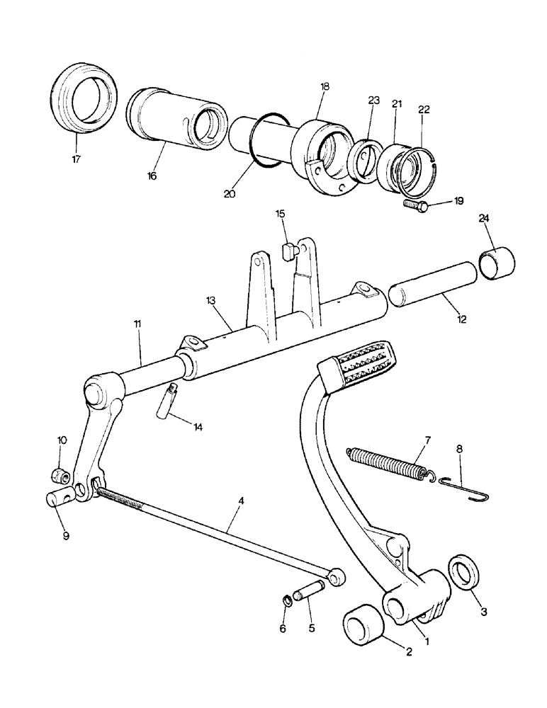 Схема запчастей Case IH 995 - (B03-1) - CLUTCH, CLUTCH RELEASE MECHANISM, 990, 990G, 995, 995G (03.1) - CLUTCH