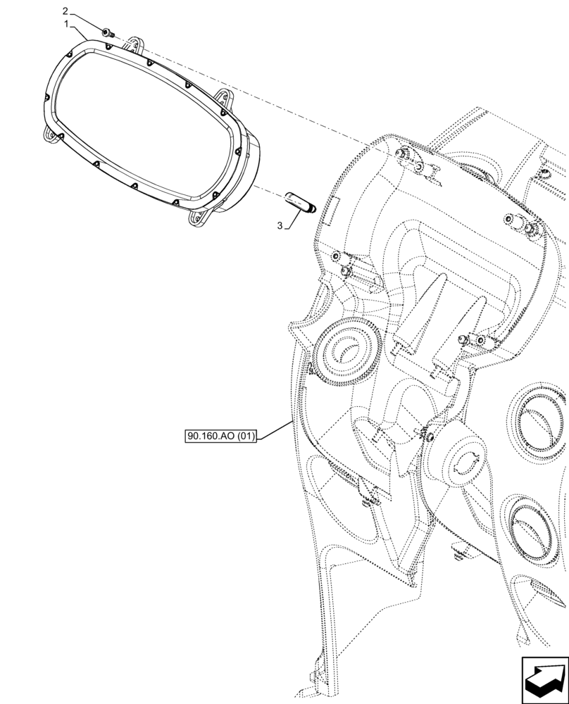 Схема запчастей Case IH FARMALL 100C - (55.408.CA[04]) - VAR - 340188, 743552 - INSTRUMENT CLUSTER, HI-LO, CAB (55) - ELECTRICAL SYSTEMS