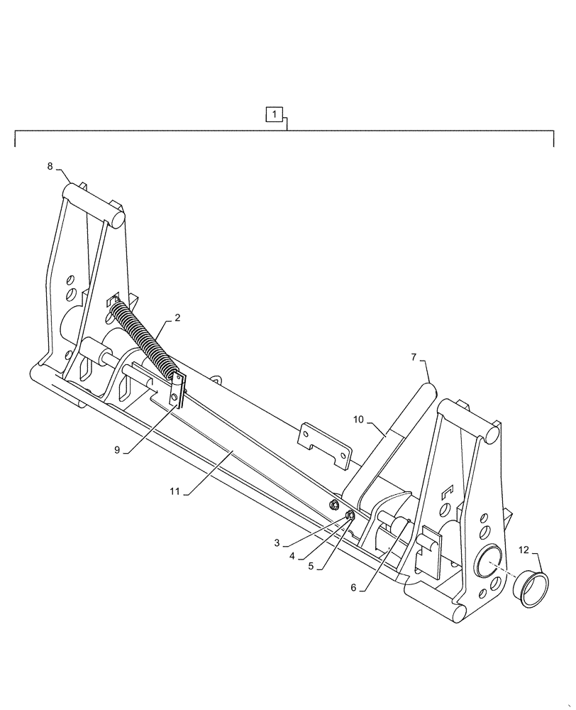 Схема запчастей Case IH L565 - (82.100.AH[01]) - MANUAL COUPLER - SINGLE HANDLE (82) - FRONT LOADER & BUCKET