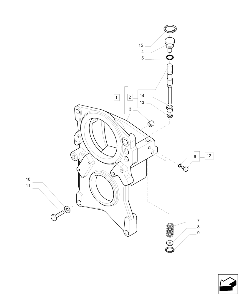 Схема запчастей Case IH PUMA 230 - (31.114.AB[13]) - POWER TAKE-OFF 1000E/1000 RPM - SUPPORT AND RELATED PARTS (31) - IMPLEMENT POWER TAKE OFF