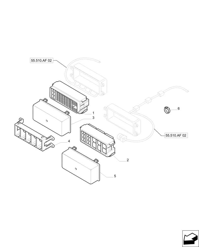 Схема запчастей Case IH PUMA 200 - (55.100.DO) - FUSEBOX & RELATED PARTS (55) - ELECTRICAL SYSTEMS