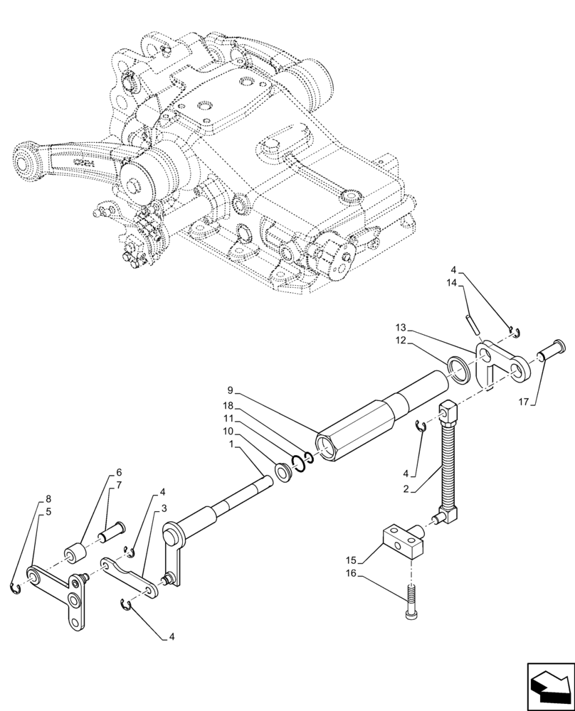 Схема запчастей Case IH FARMALL 100C - (37.110.AM[07]) - VAR - 743595 - REAR, HYDRAULIC LIFT, HOUSING, LEVER (37) - HITCHES, DRAWBARS & IMPLEMENT COUPLINGS