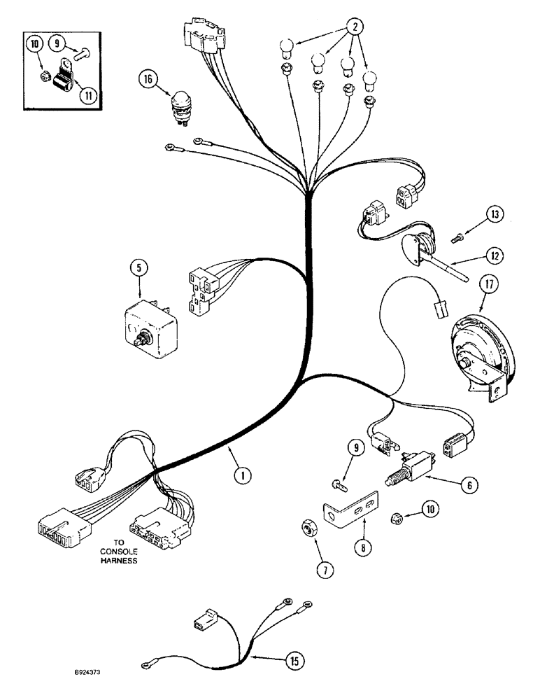 Схема запчастей Case IH 1666 - (4-04) - STEERING COLUMN HARNESS (06) - ELECTRICAL