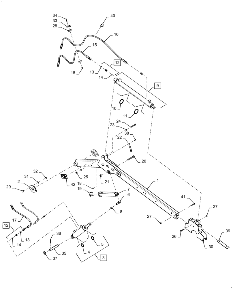 Схема запчастей Case IH 3152 - (60.101.00[05]) - CENTER REEL ARM, REEL DOUBLE CENTER CAM, ASN YEH050000 (60) - PRODUCT FEEDING