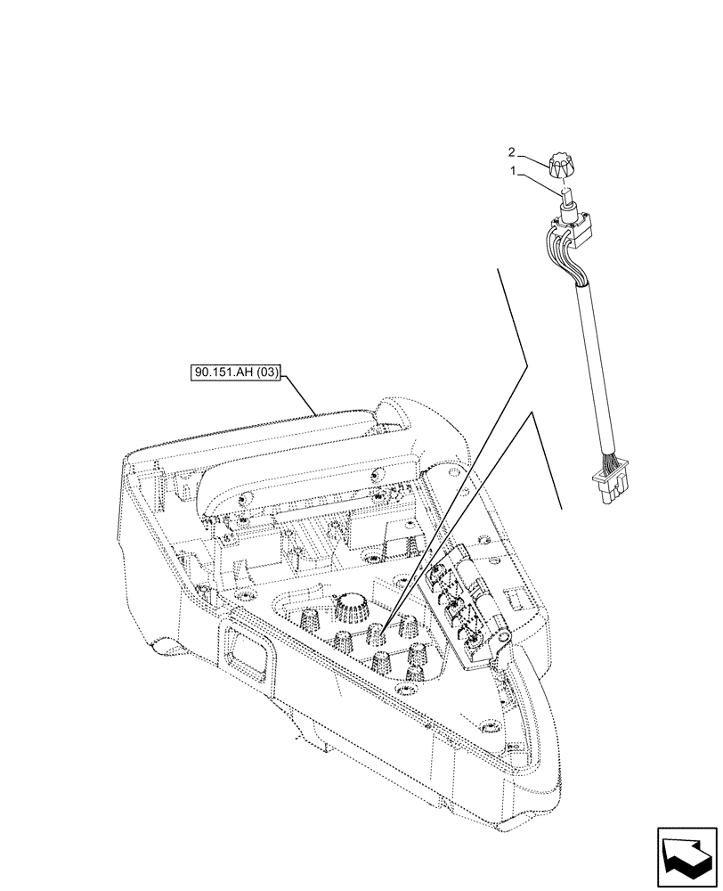 Схема запчастей Case IH MAXXUM 145 - (55.523.AO) - VAR - 743699, 743700 - POTENTIOMETER, INTEGRATED HYDRAULIC LIFT (55) - ELECTRICAL SYSTEMS