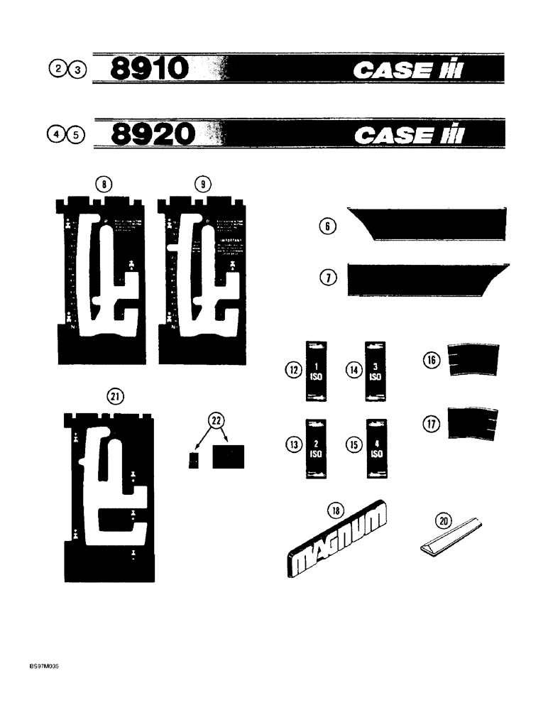 Схема запчастей Case IH 8920 - (9-108) - DECALS, TRACTOR (09) - CHASSIS/ATTACHMENTS