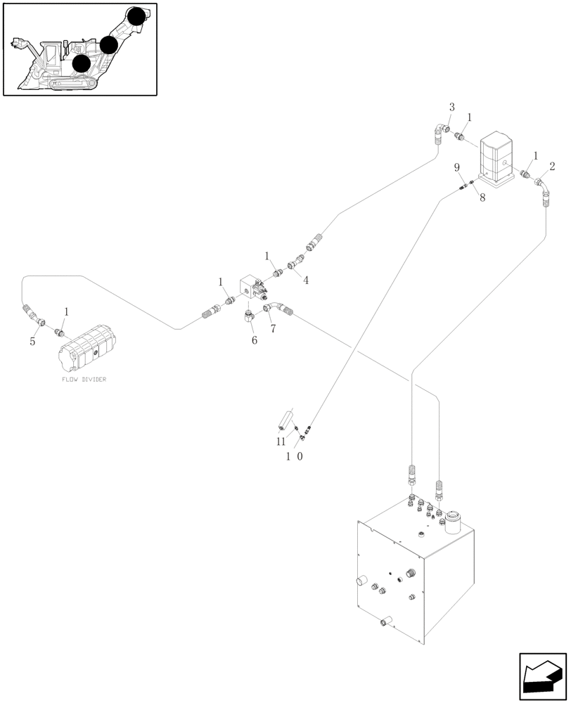 Схема запчастей Case IH A4000 - (B06.12[01]) - HYDRAULIC CIRCUIT (PRIMARY EXTRACTOR MOTOR) Hydraulic Components & Circuits