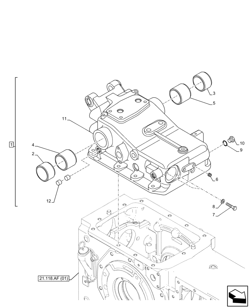 Схема запчастей Case IH FARMALL 100C - (37.110.AP[04]) - VAR - 743595 - REAR, HYDRAULIC LIFT, HOUSING (37) - HITCHES, DRAWBARS & IMPLEMENT COUPLINGS