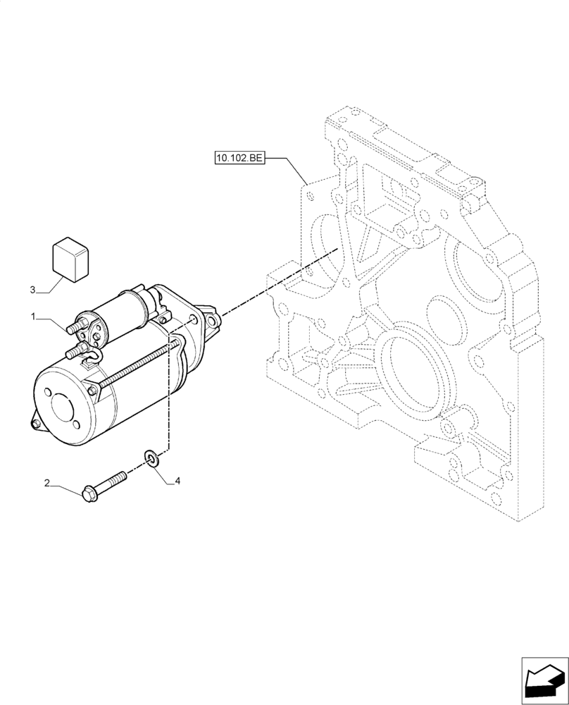 Схема запчастей Case IH PUMA 215 - (55.201.AE) - STARTER MOTOR (55) - ELECTRICAL SYSTEMS