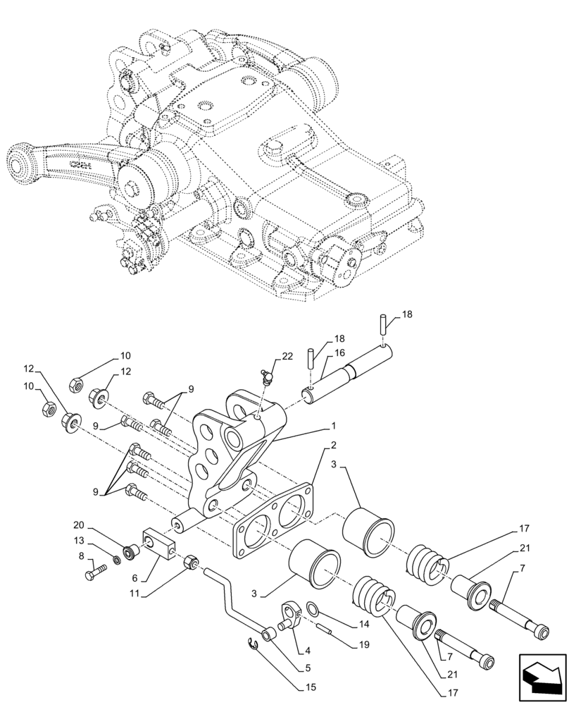 Схема запчастей Case IH FARMALL 120C - (37.110.AI[06]) - VAR - 743595 - REAR, HYDRAULIC LIFT, SUPPORT (37) - HITCHES, DRAWBARS & IMPLEMENT COUPLINGS