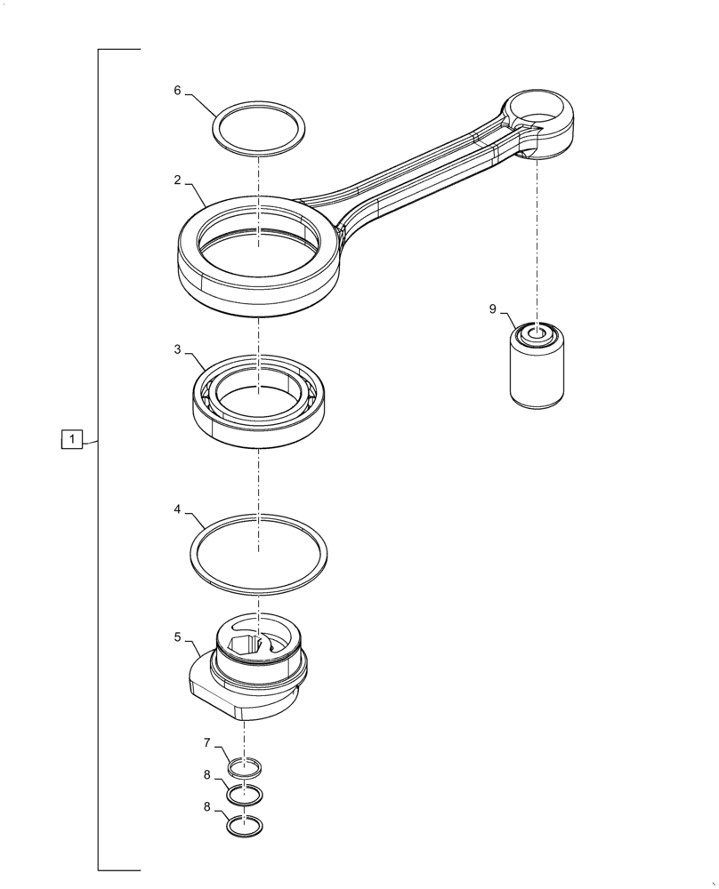 Схема запчастей Case IH 5140 - (74.101.BF[01]) - CLEANING SYSTEM PITMAN ARM, RH (74) - CLEANING