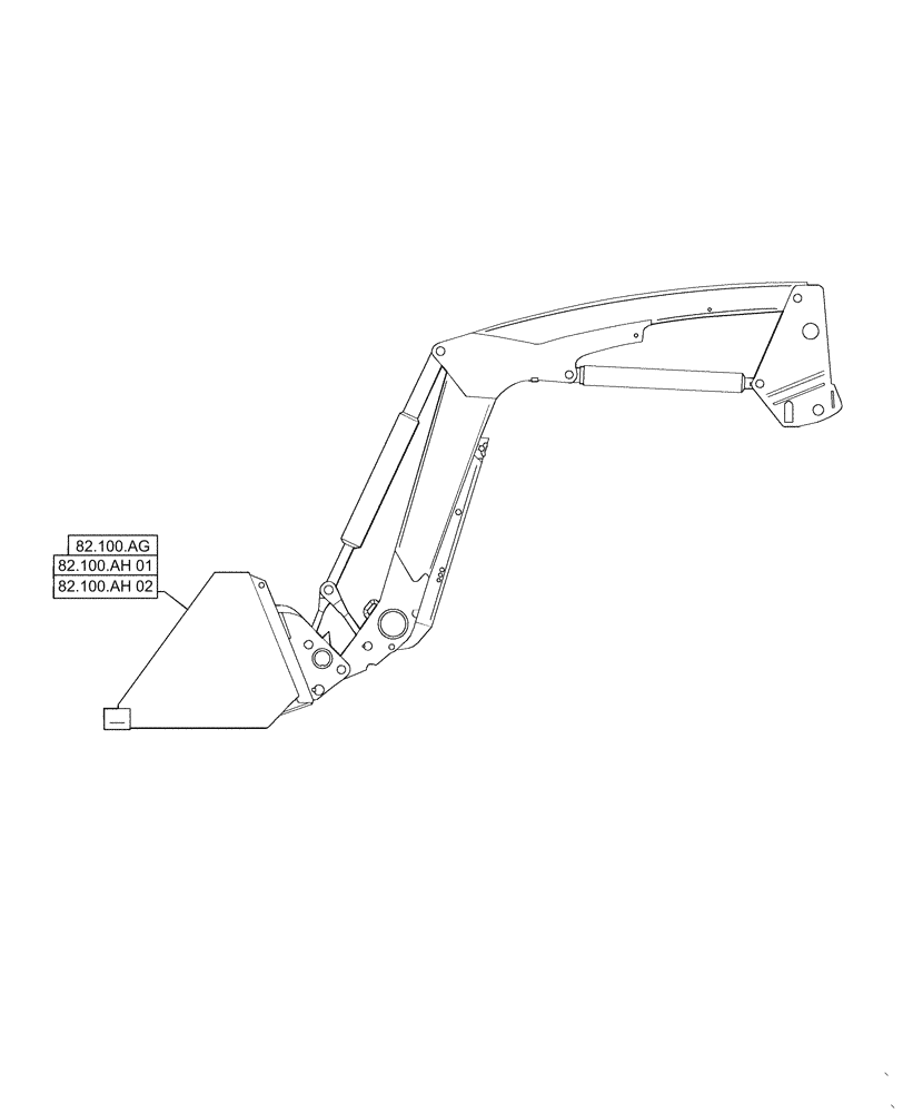 Схема запчастей Case IH L565 - (82.000.00) - SECTION INDEX - FRONT LOADER AND BUCKET (82) - FRONT LOADER & BUCKET