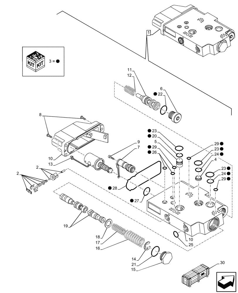 Схема запчастей Case IH MAXXUM 145 - (35.204.BS[09]) - VAR - 743689, 743690, 758352, 758353, 758354, 758445 - MID-MOUNT CONTROL VALVE, HYD VALVE SECTION, COMPONENTS (35) - HYDRAULIC SYSTEMS