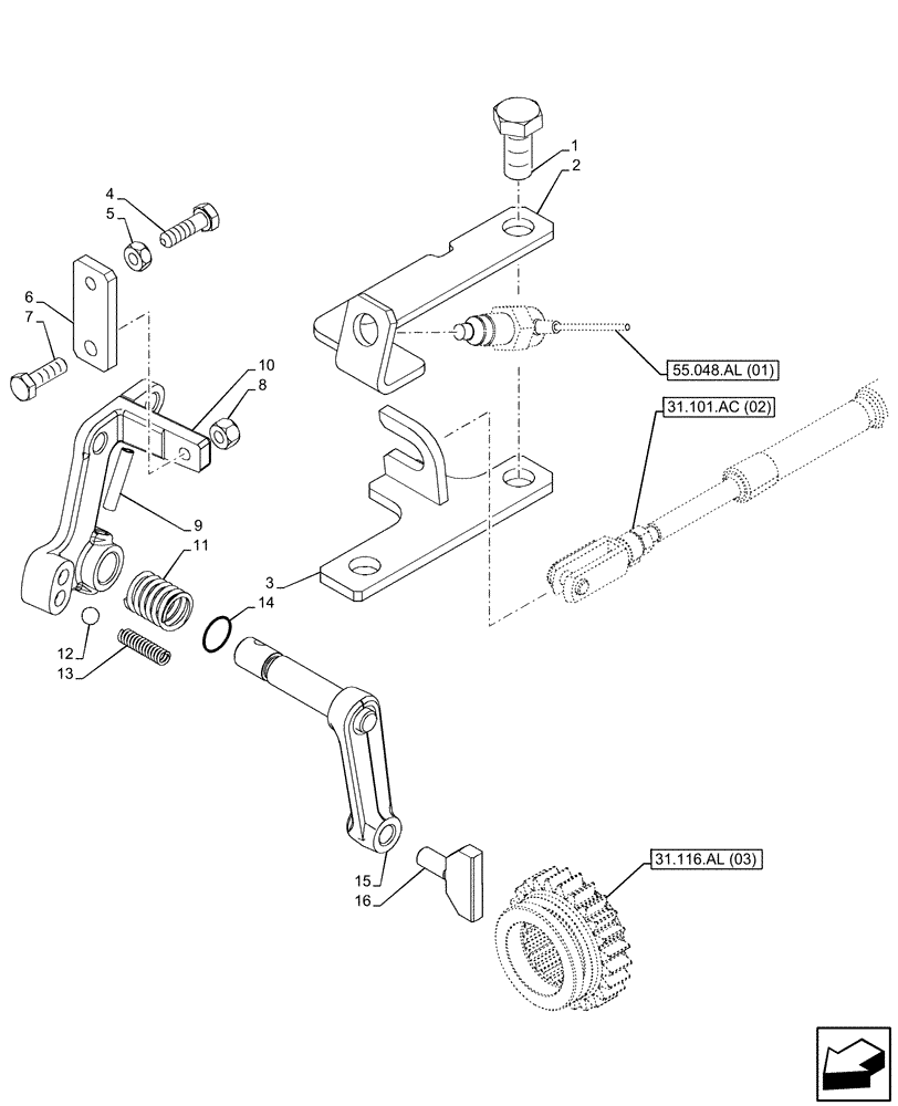 Схема запчастей Case IH PUMA 150 CVT - (31.101.AB[08]) - VAR - 758023 - PTO 540/540E/1000 RPM, W/ GROUND SPEED, PTO, CONTROLS (31) - IMPLEMENT POWER TAKE OFF