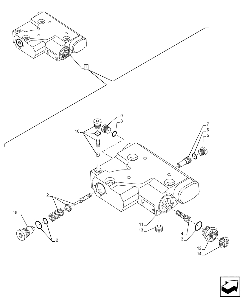 Схема запчастей Case IH MAXXUM 150 - (35.204.BS[08]) - VAR - 743689, 743690, 758352, 758353, 758354, 758445 - MID-MOUNT CONTROL VALVE, HYD VALVE SECTION, COMPONENTS (35) - HYDRAULIC SYSTEMS