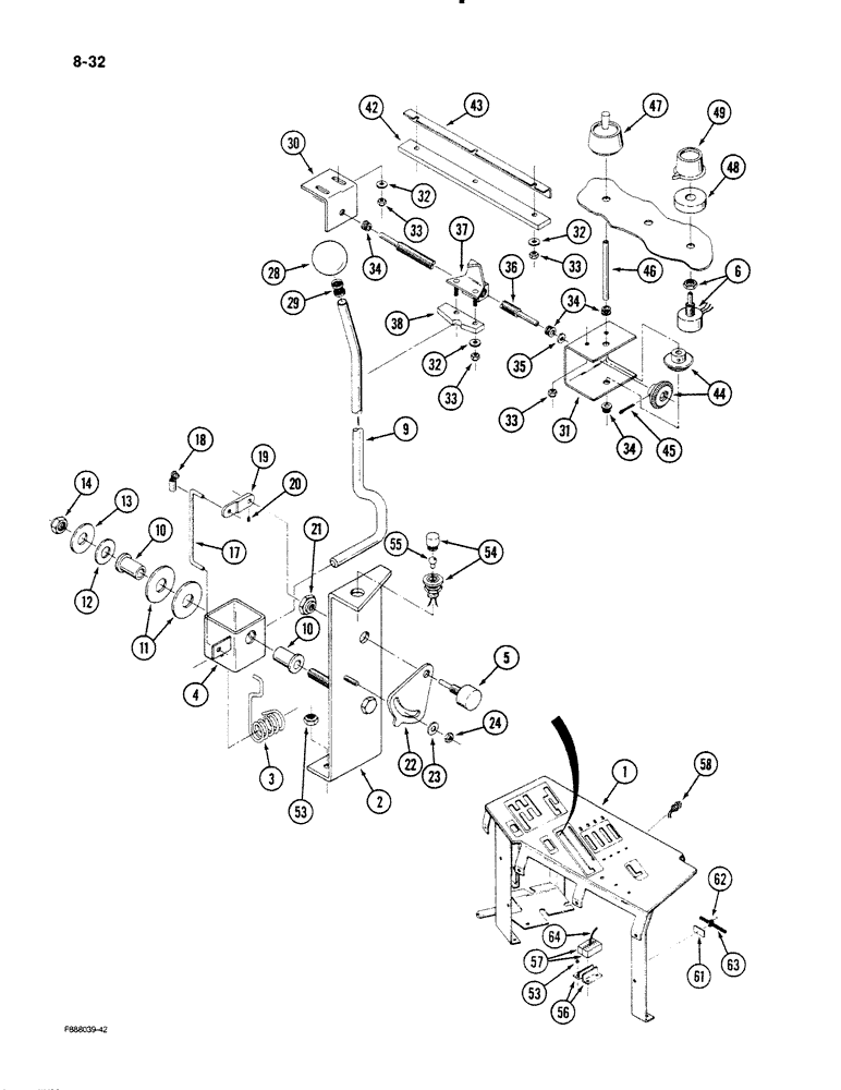 Схема запчастей Case IH STEIGER - (8-32) - THREE POINT HITCH CONTROLS, P.I.N. JCB0002056 AND AFTER (08) - HYDRAULICS