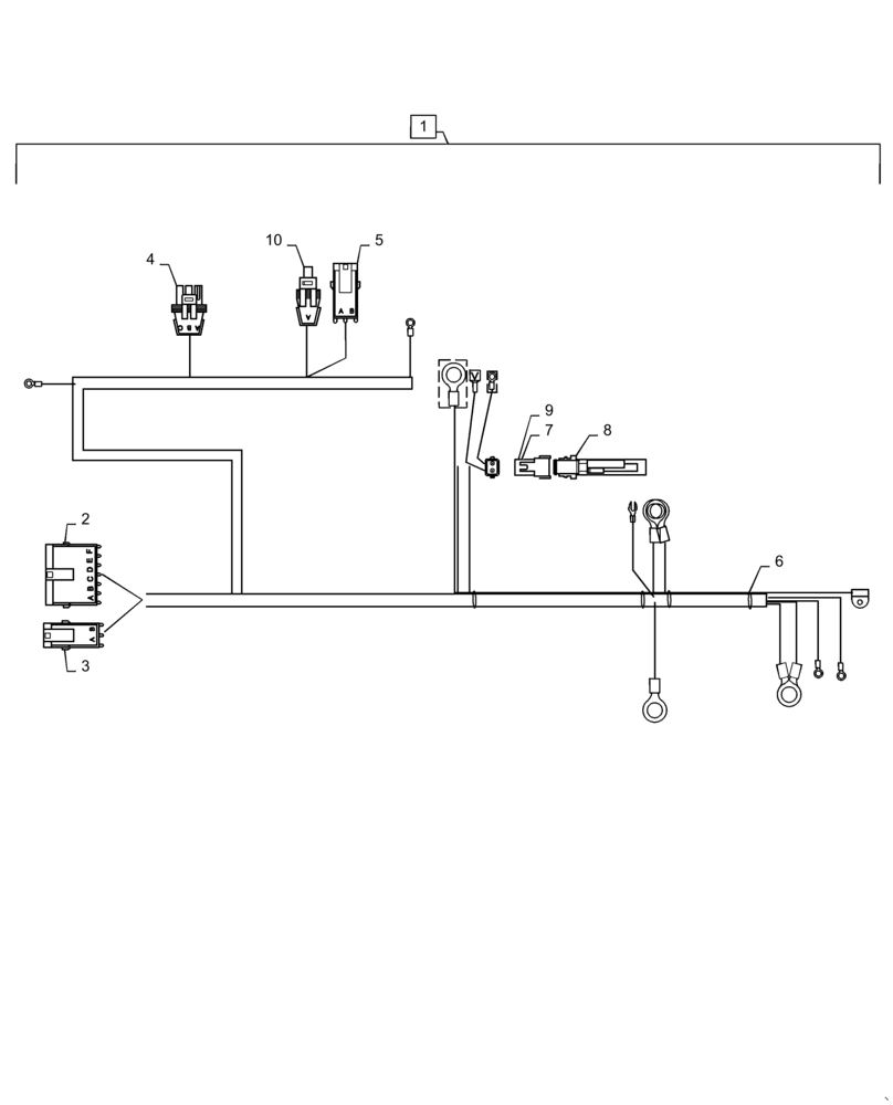 Схема запчастей Case IH 3210 - (10-006) - ENGINE HARNESS (06) - ELECTRICAL