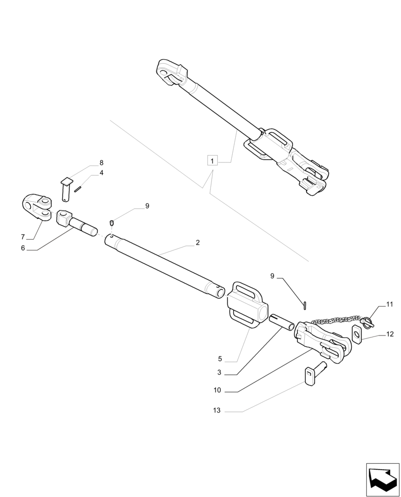 Схема запчастей Case IH PUMA 230 - (37.120.AF[03]) - LATERAL STABILIZERS “CBM” (37) - HITCHES, DRAWBARS & IMPLEMENT COUPLINGS