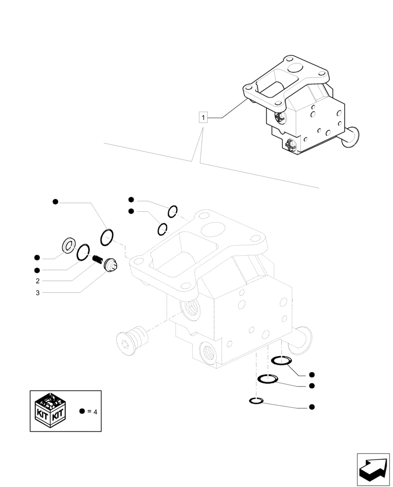 Схема запчастей Case IH PUMA 200 - (35.204.BE[02]) - REMOTE CONTROL VALVES BODY - BREAKDOWN (35) - HYDRAULIC SYSTEMS